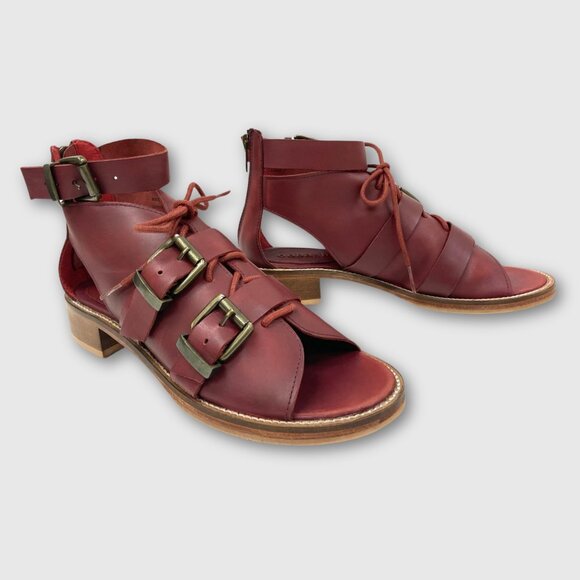 Sunchaser Wine Block Heel Sandal - Picture 1 of 4